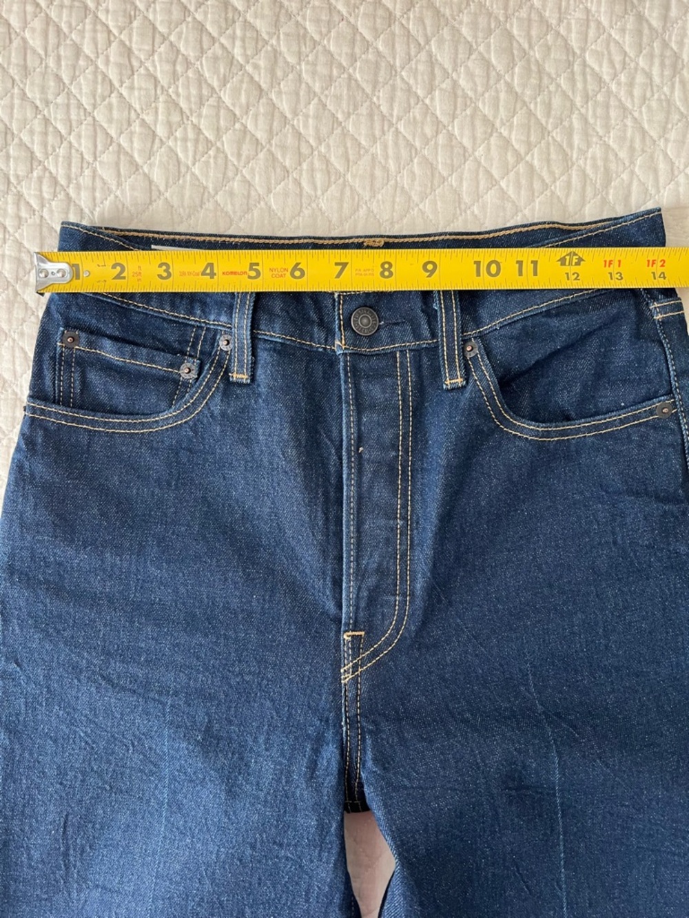 Levi’s Ribcage Bootcut high-rise jeans 100% cotton dark wash size 28 - Picture 6 of 9